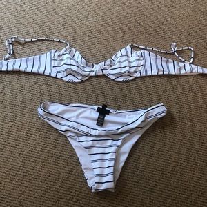 LA Hearts Striped Bikini